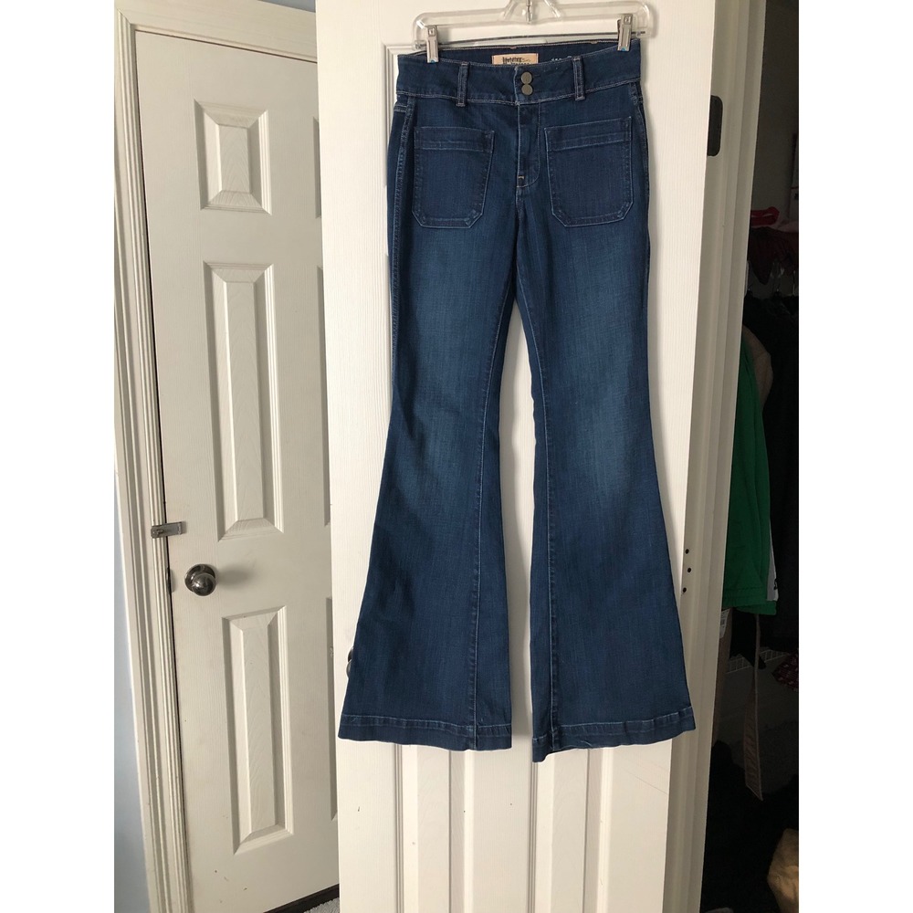 Anthropologie Holding Horses Flare‎ Jeans Women's 27 Dark Wash High Rise  Denim